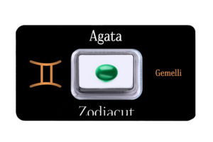 Blister agata verde pietra zodiacale segno gemelli Zodiacut