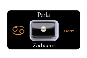 Perla coltivata in blister -Pietra zodiacale Zodiacut segno del Cancro