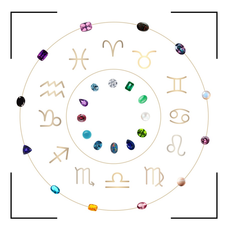 Le pietre dei segni zodiacali e le pietre di nascita dei mesi